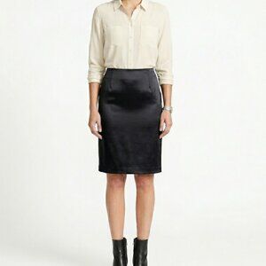 Ann Taylor Linen Blend Curvy Pencil Skirt Size 0